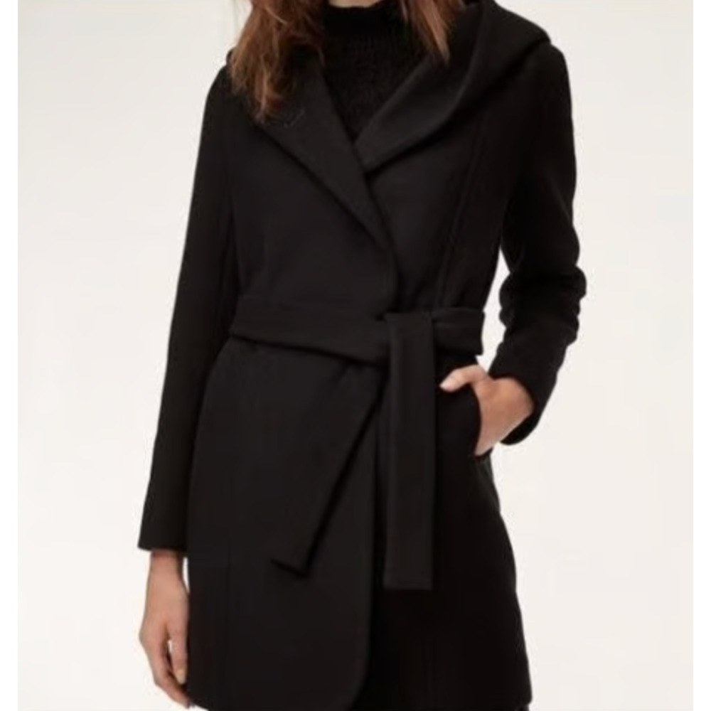 EUC Aritzia Wilfred Wool Cashmere Wrap Coat — L